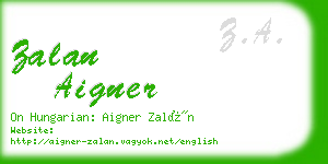 zalan aigner business card